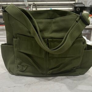 Canvas crossbody messenger bag for women and men
